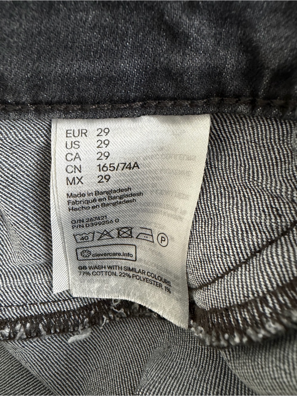 H&M Women's Charcoal Skinny Jeans Size 29 - Picture 5 of 11